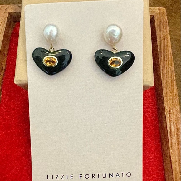 Lizzie Fortunato Enamored Earrings Black Agate - Picture 5 of 13